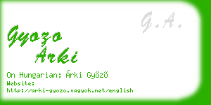 gyozo arki business card