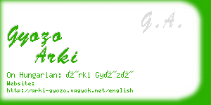 gyozo arki business card